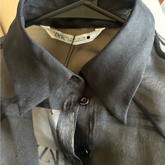 Zara Sheer Black Blouse - Picture 6 of 6